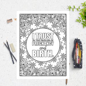 Pregnancy Coloring Pages | Pregnancy Relaxation Gifts for Women ...