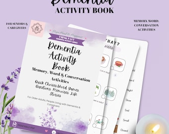 Dementia Activity Book | Memory, Word & Conversation Activities for Seniors Printable PDF