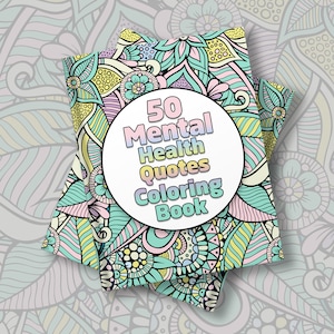 Libro para colorear con frases sobre salud mental: 50 páginas para relajarse (PDF)