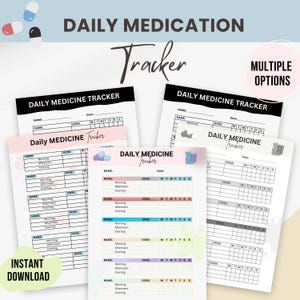 Puede incluir: Plantilla de seguimiento de medicamentos diario imprimible con m&uacute;ltiples opciones. El rastreador incluye secciones para el nombre del medicamento, la dosis y los d&iacute;as de la semana. El rastreador est&aacute; dise&ntilde;ado para ayudar a las personas a realizar un seguimiento de su horario de medicamentos.