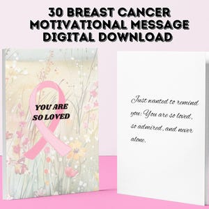 Mensaje motivacional digital sobre el cáncer de mama, tarjeta de felicitación para alguien que está en tratamiento contra el cáncer de mama, tarjetas de ánimo