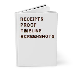 Bravo "Receipts Proof Timeline Screenshots" - Iconic Notebook | Inspired by RHOSLC's Heather