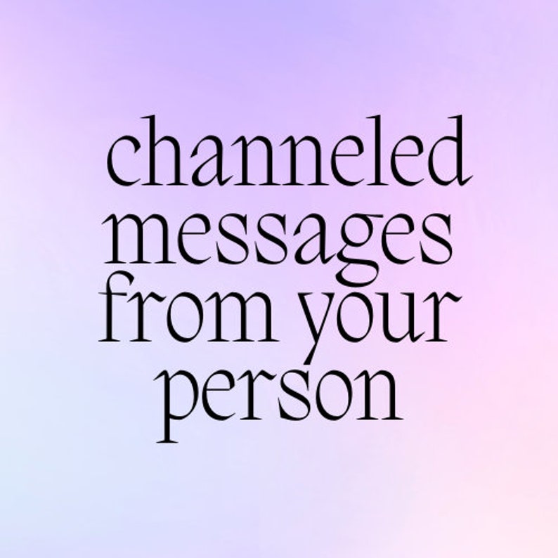 5 Channeled Messages From Your Person Same Hour - Etsy