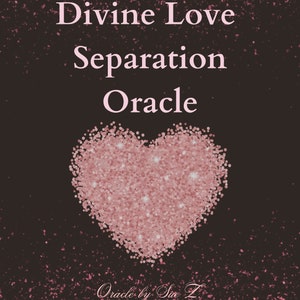Oracle de séparation de l'amour divin imprimable 3,5 x 2,5 cartes à jouer recto et verso ! fichier