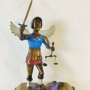 17 of 35 Limited Edition 20" Marco Oviedo SAN MIGUEL ARCHANGEL Bronze Statue