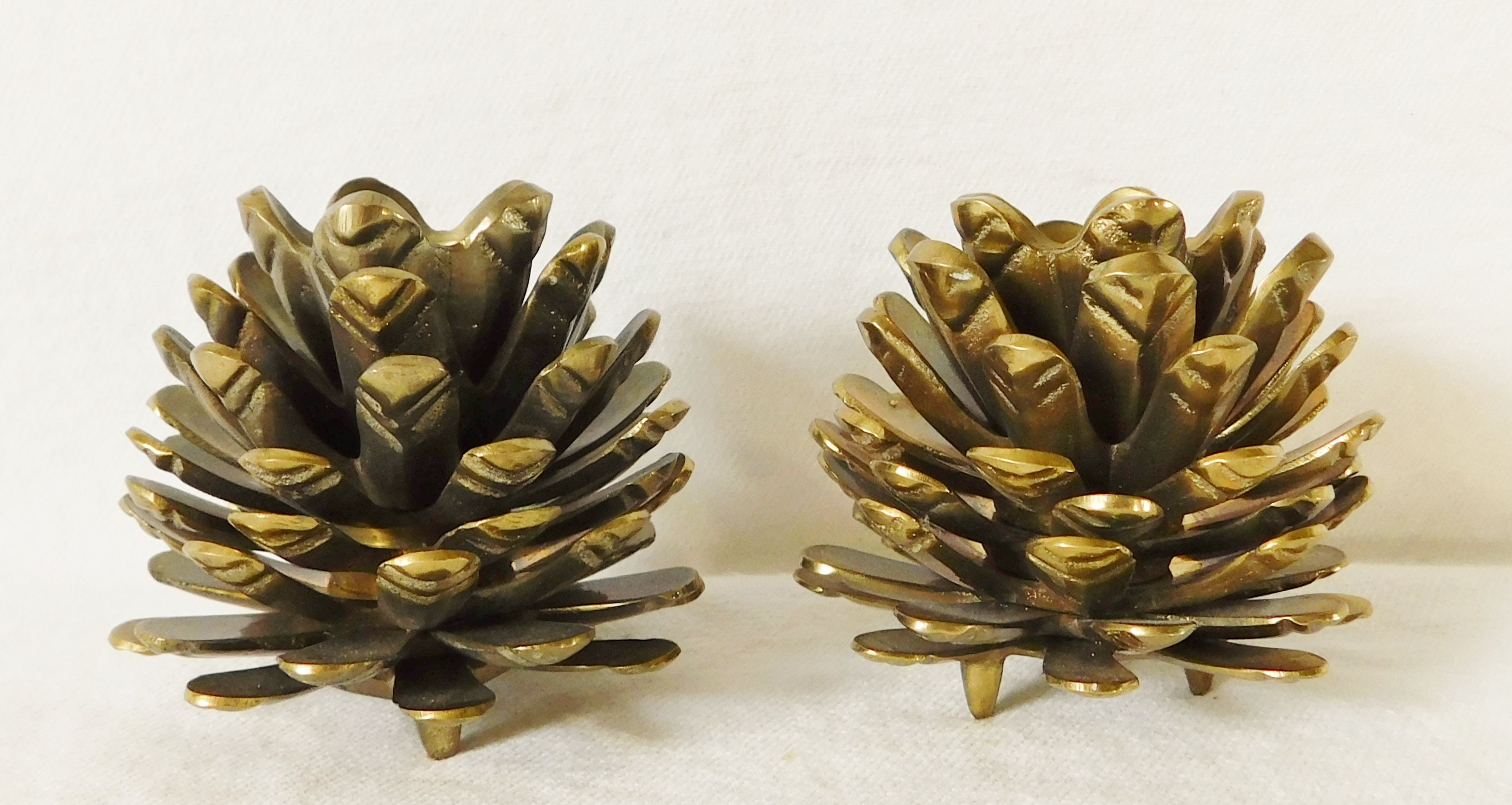 Brass Pinecone Candleholder