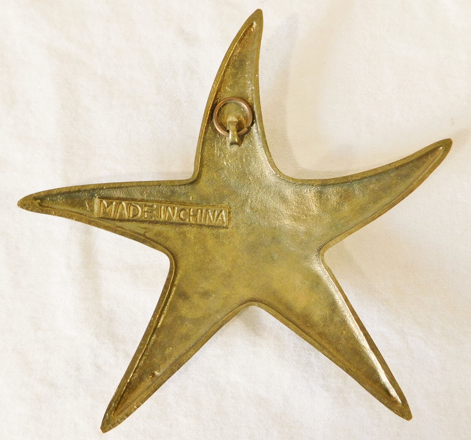 Vintage Solid Brass Palm Beach Style Ornate Seashells Conch Starfish ...