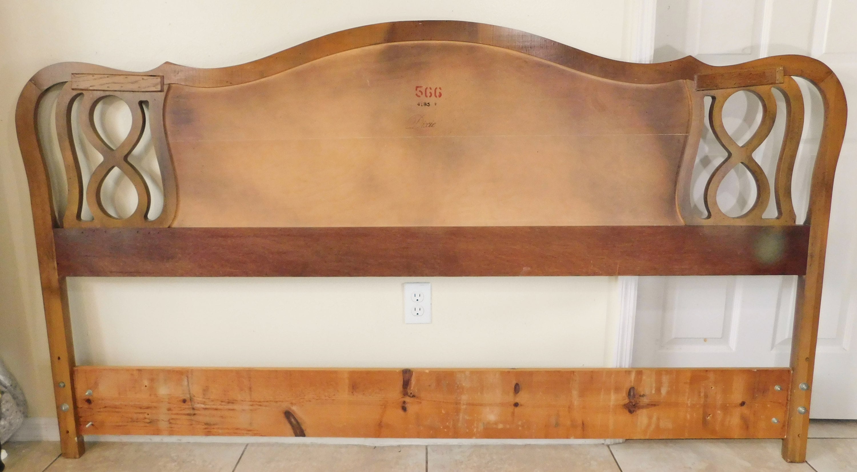 Vintage Mid Century Drexel Furniture Ornate King Size Wood Headboard Etsy