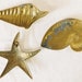 Vintage Solid Brass Palm Beach Style Ornate Seashells Conch Starfish ...