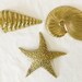 Vintage Solid Brass Palm Beach Style Ornate Seashells Conch Starfish ...