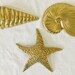 Vintage Solid Brass Palm Beach Style Ornate Seashells Conch Starfish ...