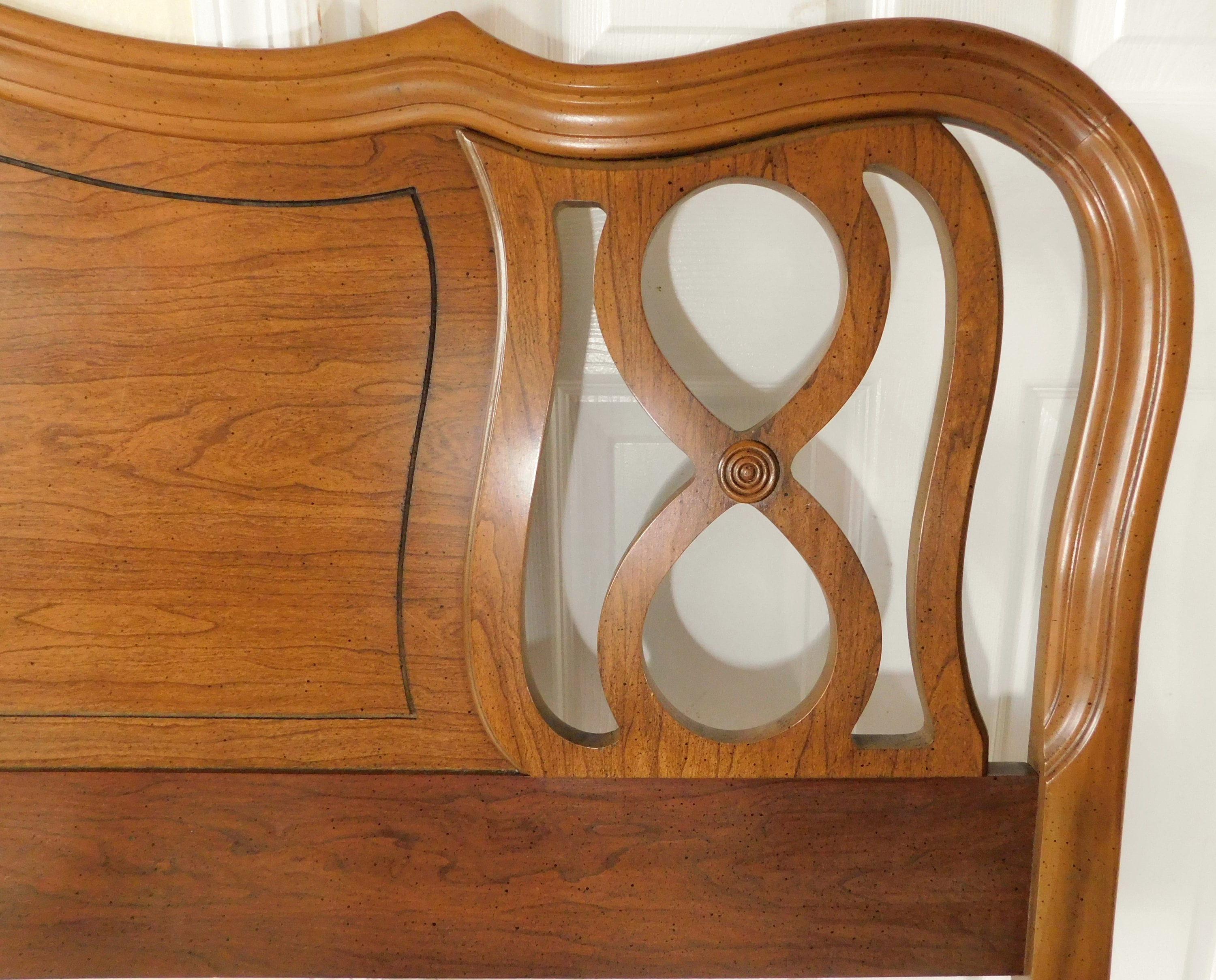 Vintage Mid Century Drexel Furniture Ornate King Size Wood Headboard Etsy