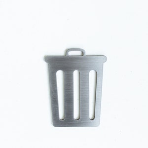 Metal Garbage Sign 3&quot; Stainless Steel Sign for Trash Can