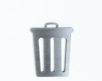 Metal Garbage Sign 3" Stainless Steel Sign for Trash Can