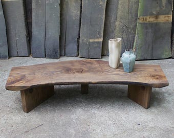Wabi Sabi Solid Oak Coffee Table: Rustic Japanese Style