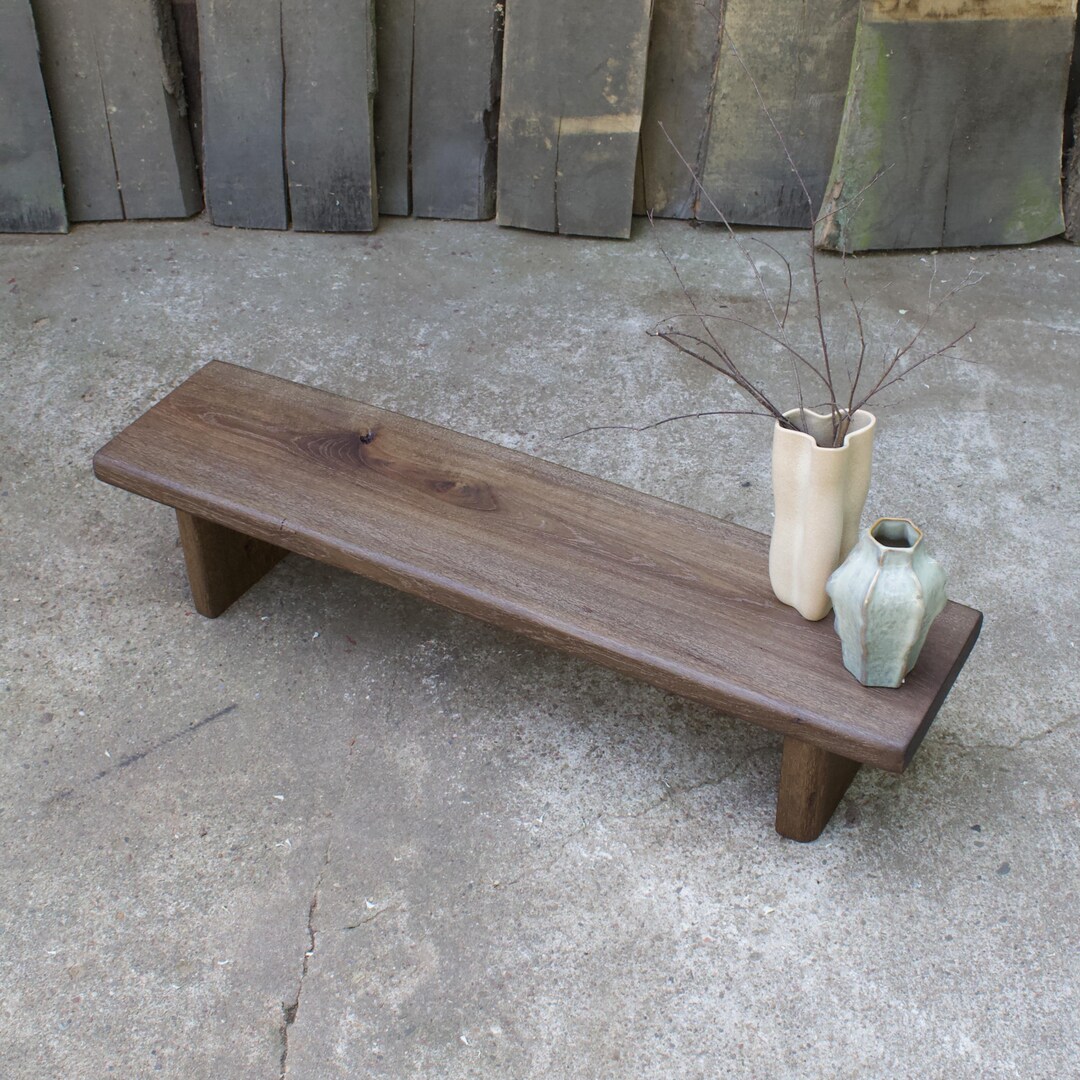 Wabi Sabi Console Table Solid Oak Decorative Bench Reclaimed Wood ... - Etsy Japandi Reclaimed Wood Sellers