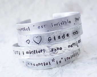 engraving bracelet, engraved bracelet, personalized bracelet, phrase bracelet, name bracelet, letter bracelet