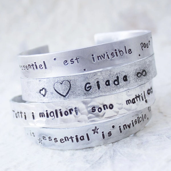 bracelet gravure, bracelet gravé, bracelet personnalisé, bracelet phrase, bracelet nom, bracelet lettre