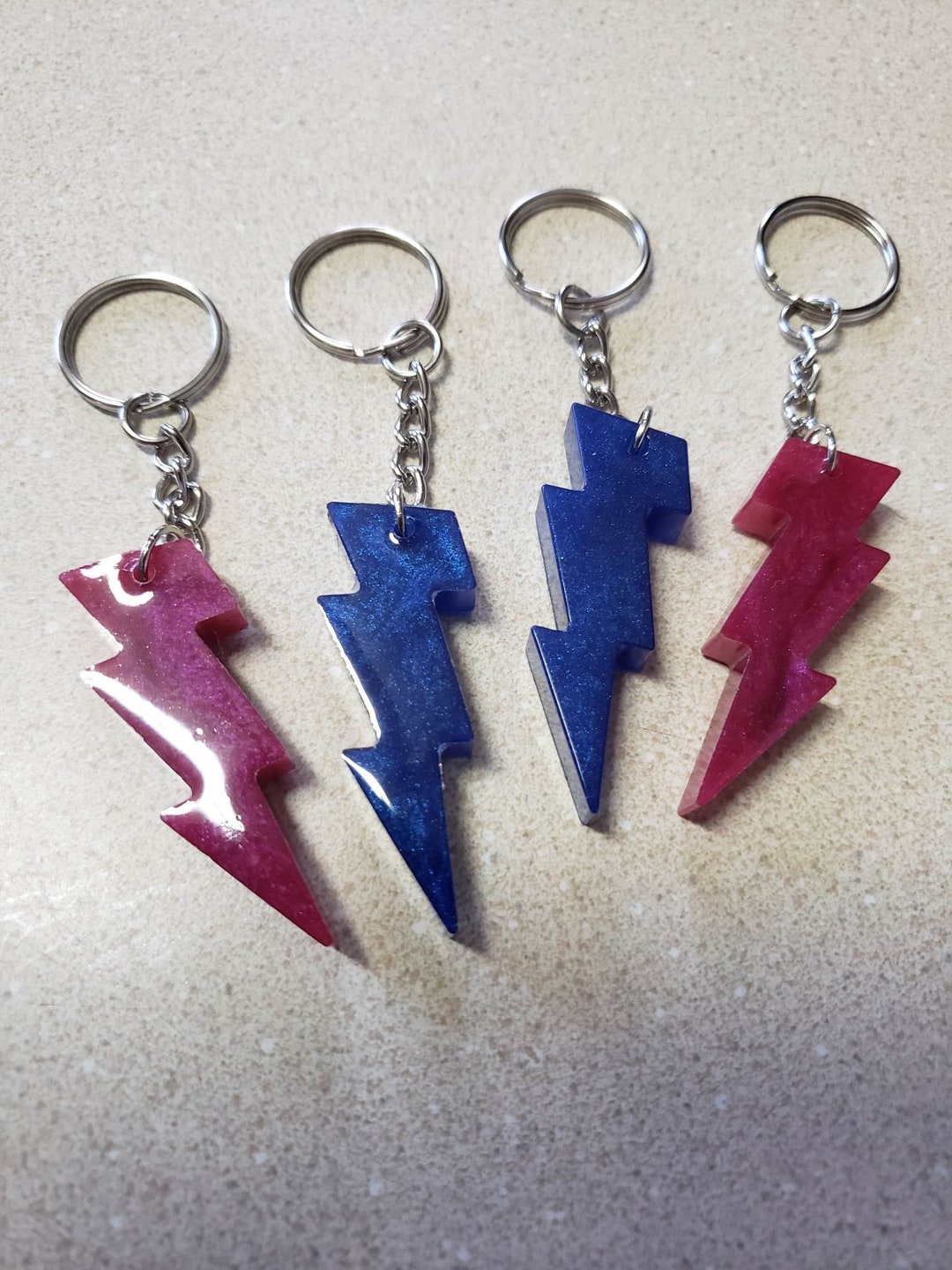 Lightning Key Chain choose Your Color Etsy