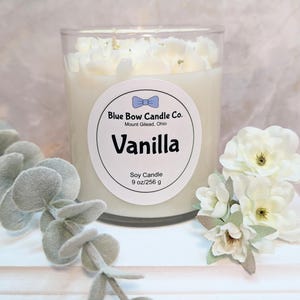 Vanilla soy handmade 9 oz specialty candle