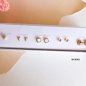 Boxed Stud Earrings Sets Dainty Earrings Sets Gift Ready Holiday Earring Sets image 2