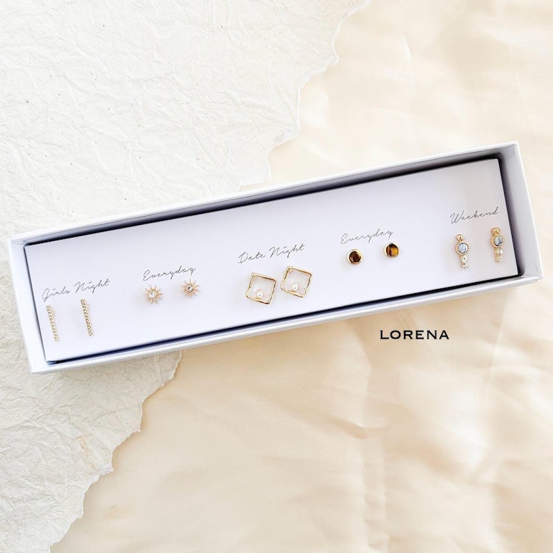 Boxed Stud Earring Set | Dainty Spring Earrings | Gift Ready image 7