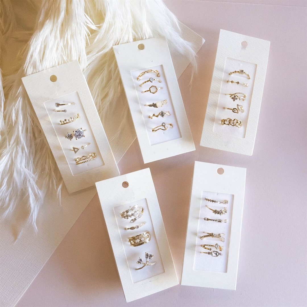 Layering Gemstone Ring Sets Assorted Dainty Ring Sets Boho Etsy