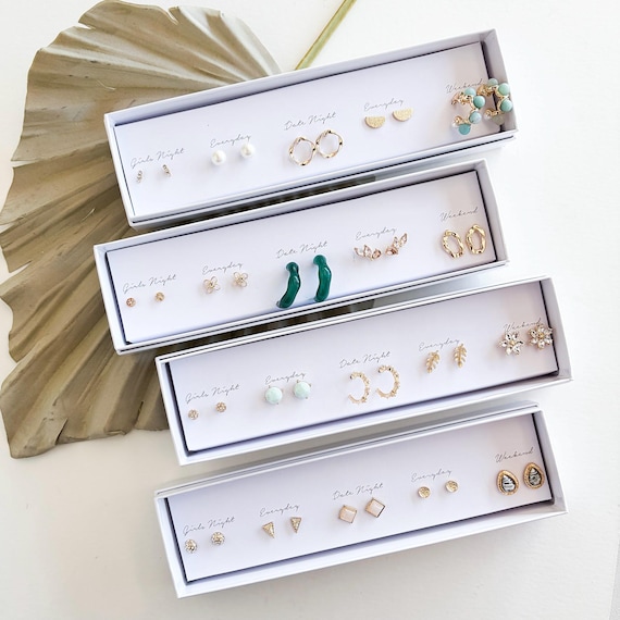 Boxed Stud Earring Set | Dainty Spring Earrings | Gift Ready
