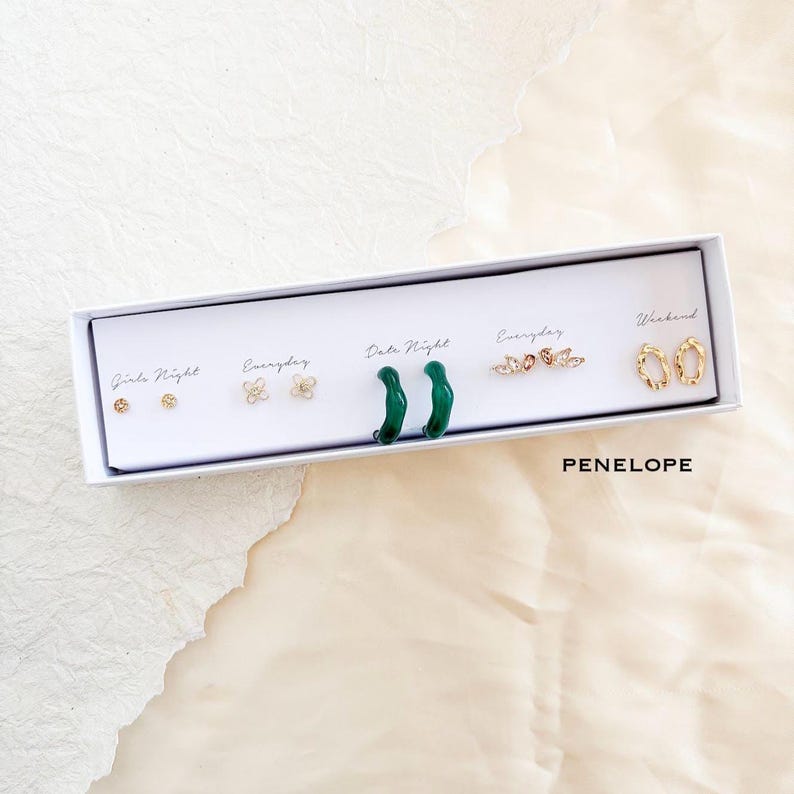 Boxed Stud Earring Set | Dainty Spring Earrings | Gift Ready image 10
