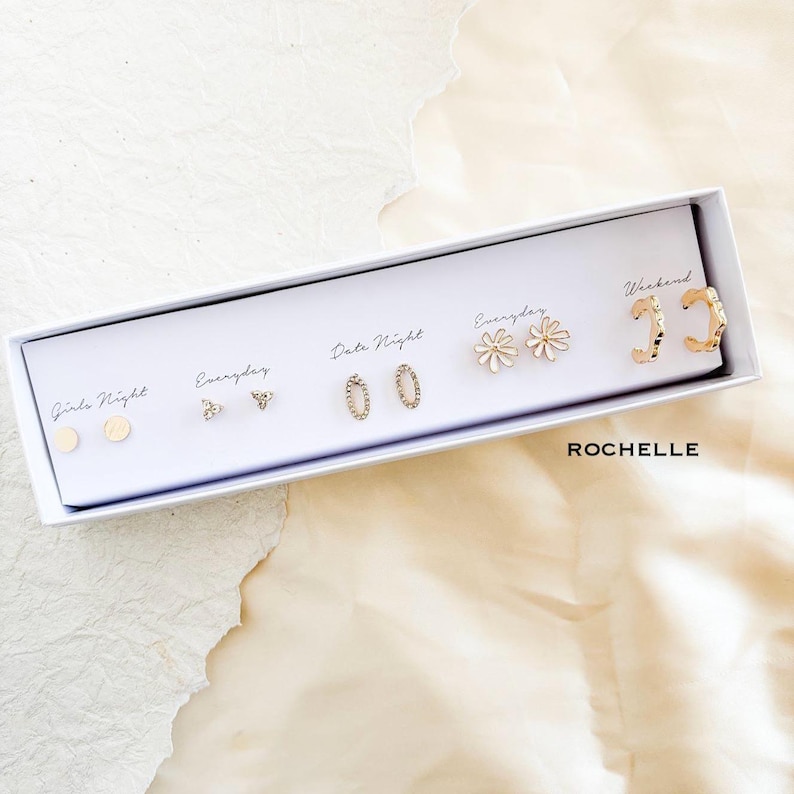 Boxed Stud Earring Set | Dainty Spring Earrings | Gift Ready image 13