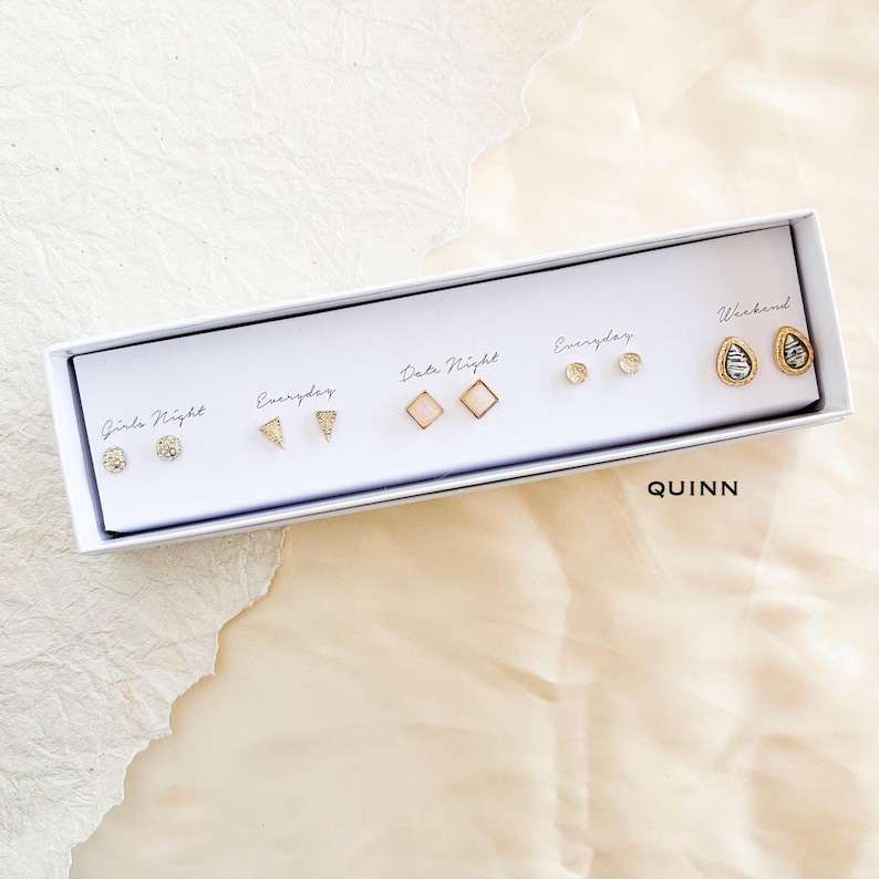 Boxed Stud Earring Set | Dainty Spring Earrings | Gift Ready image 11