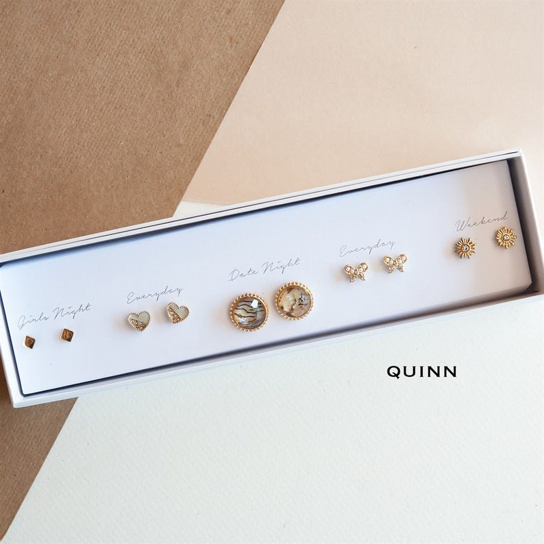 Boxed Stud Earrings Sets Dainty Earrings Sets Gift Ready Holiday Earring Sets image 8