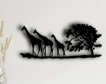 Giraffes Svg And Dxf File. Gift File. Wood Or Metal Cutting