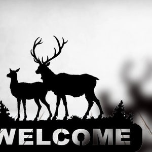Welcome Deer Pattern. welcome to my home. DXF SVG PNG Fıle