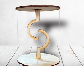 Laser Cut Impossible Table. Plasma Cnc Cutting Table. The Impossible Table. Dxf Svg file. Vector File Digital Desk File