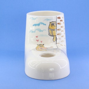 Customized Ceramic Pet Water Bowls. Pet drinking bowls. Volume-1,5 lt pet bottle. Cat drinking bowl. Dog water bowl. Non-wetting water bowl. image 1