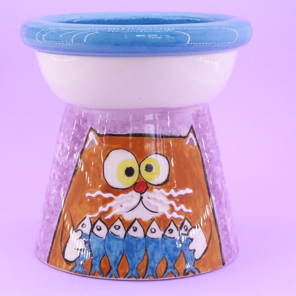 Cat and Fish Bowl Etsy