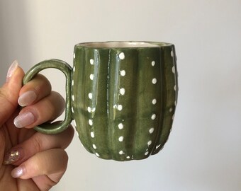 Cactus coffee mug. Cactus Ceramic Mug. Customized Ceramic Mug. Custom Design Coffee Cup. Coffee Mug. Customized coffee Mug. (Free Shipping)