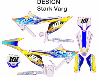 Stark Varg Dirt Bike Digital Decal Set – Custom Motocross Graphics, Racing Number Plate Stickers Download