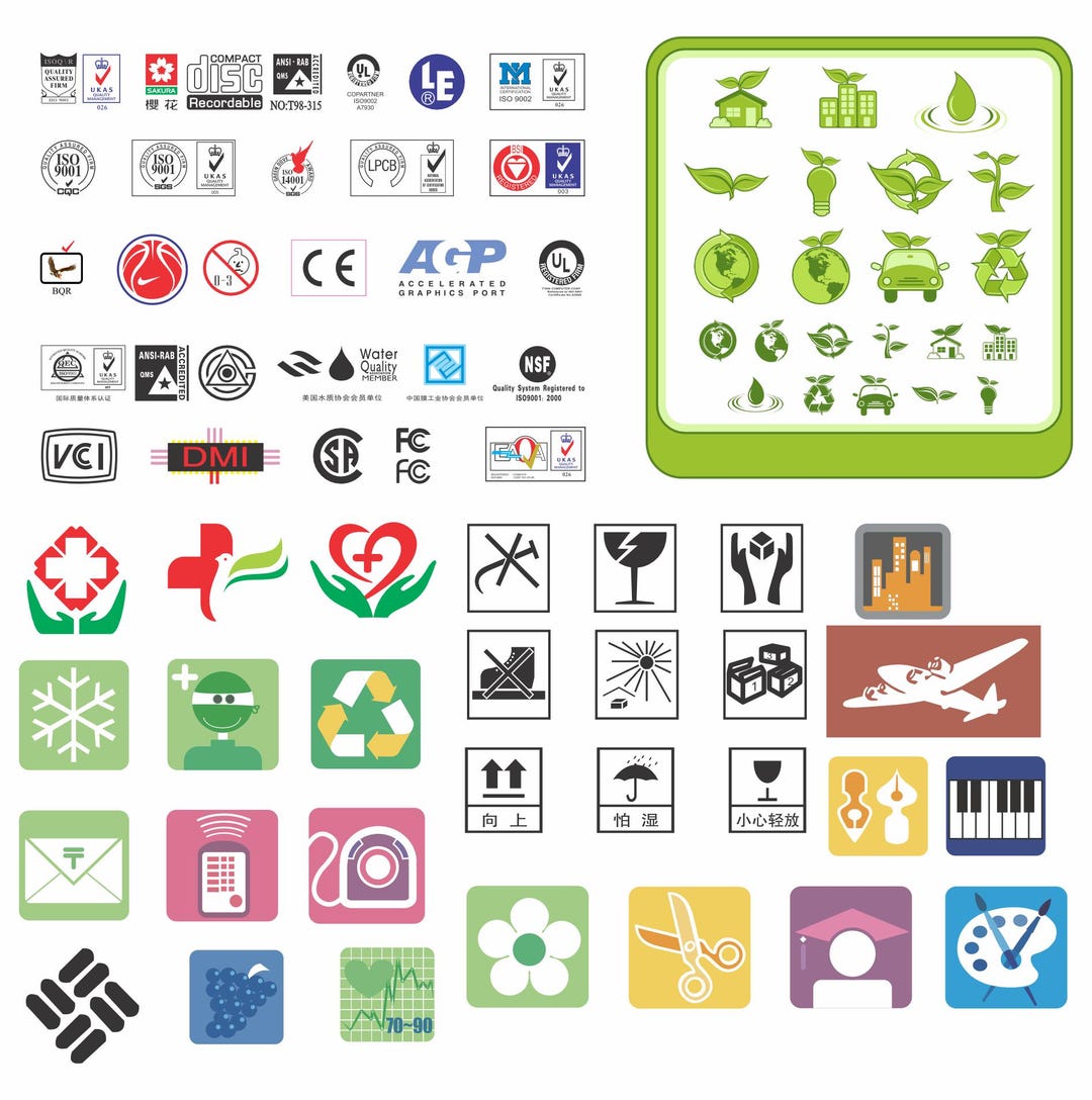 Safety Symbol SVG Bundleiso,ce,ul Icons for Manuals & Labels Instan ...