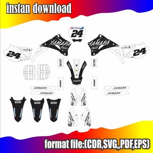 Lambda YZF250-Kompatibles Dirt Bike Sticker Set - Digitaler Download
