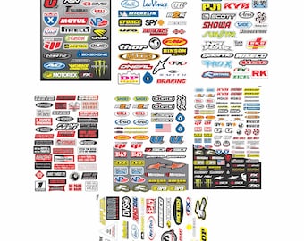 Pacchetto logo motocross: adesivi PNG HD di oltre 70 marchi di corse (Fox, Monster, FMF, Troy Lee) Prodotto digitale e download immediato