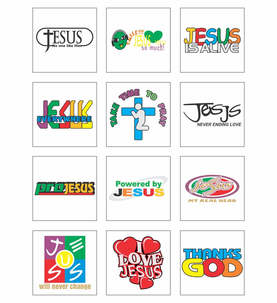 Christian Faith Sticker Bundle Jesus Quotes Bible Verse Decals ...