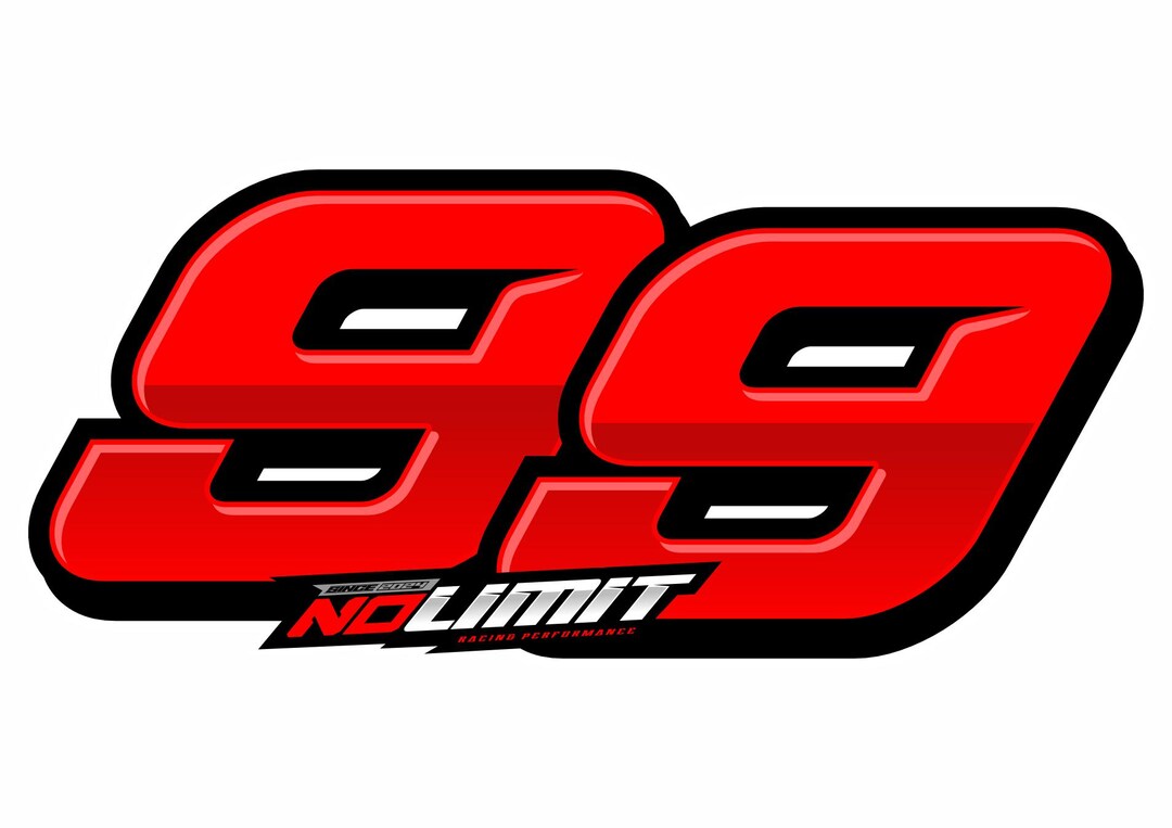 Motorsport Number Pack 01–99 PNG Format Dynamic Red Italic Font for ...