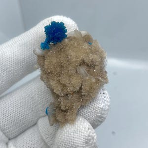 Very Rare Deep Blue Natural Cavansite Blossoms/Cavensite Crystal On Matrix With Stilbite Blades,Cavansite Crystal From Wagholi Mines Pune.IN