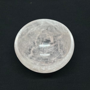 Natural Rose Quartz Bowl - Jewelry Holder, Offering Bowl, Sparkly Rose Quartz Polished Bowl from India, Amazing Color and Clarity...