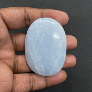 Large Blue Calcite Palm Stone,Blue Calcite,Polished Blue Calcite,Polished Stones,Healing Crystals and Stones,Rock Shop,Heart Shaped Calcite