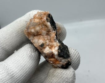 Prachtige oranje thomsoniet, zeldzame vondst uit India - Zeldzaam mineraal exemplaar, zeldzame vondst zeoliet uit India