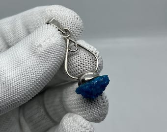 Cavansite Pendant-925 Sterling Silver Pendant-Rare Cavansite Raw Stone Pendant-Handmade Cavansite Unisex Jewelry Pendant,Cavansite Jewellery