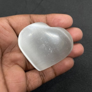 Selenite Heart Shaped Palm Stone,Polished Healing Selenite,Cleansing Selenite,Meditation Palm Stone,Crown Chakra,Selenite Pocket Stone